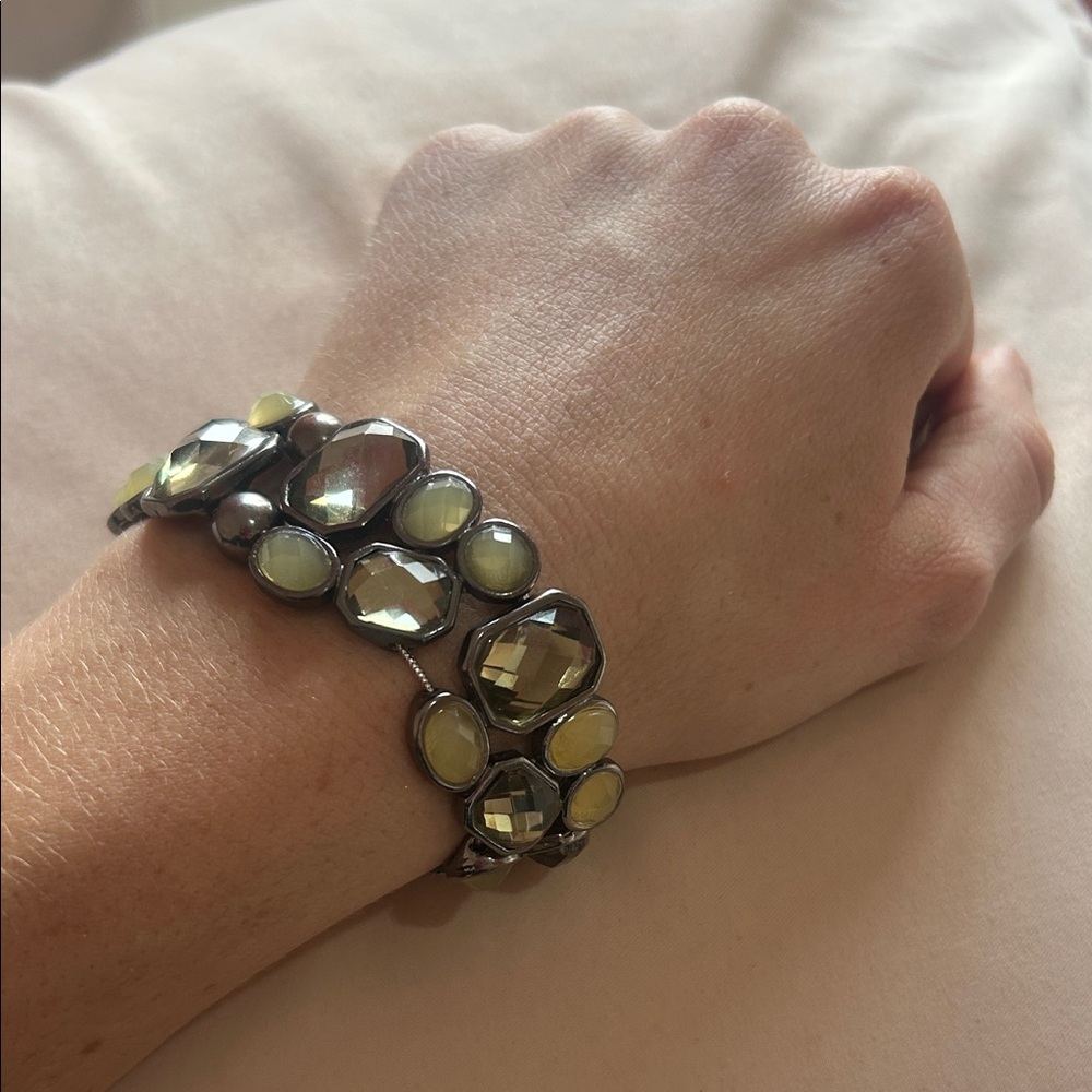 4 For $10- Vintage 1960s Chunky Gemstone Bracelet